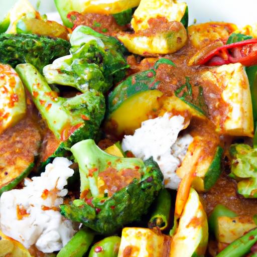 Tropical Twist: Coconut Curry Veggie bowl with Jasmine Rice