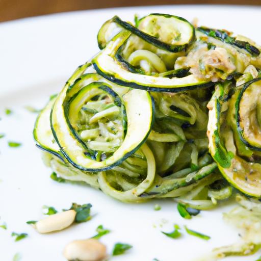 Zucchini Noodles⁢ with Pesto: A Fresh Twist ⁣on Healthy⁢ Eats