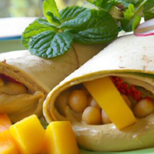 Vegan Breakfast Wrap with Hummus