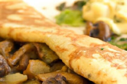 Delicious Savory Crepes Stuffed with Flavorful Mushrooms