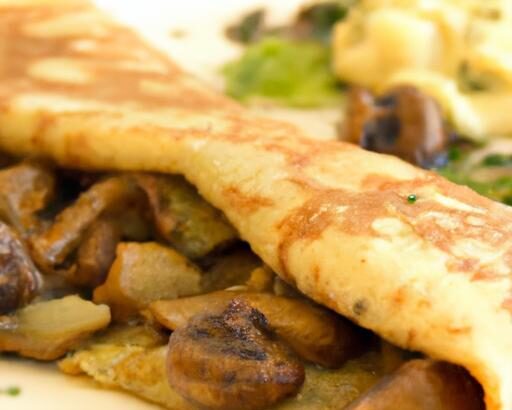 Delicious Savory Crepes Stuffed with Flavorful Mushrooms