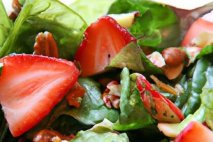 Fresh Flavor Fusion: Spinach & Strawberry Salad with Pecans