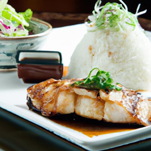 Savor the Art of Grilled Fish and Rice Set (Teishoku) Delight