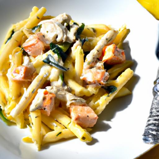 Indulgent ⁤Creamy Salmon Pasta Tossed with Fresh Mixed Greens