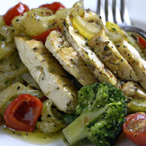 Savor the Flavor: Pesto Chicken and Veggie Skillet Delight