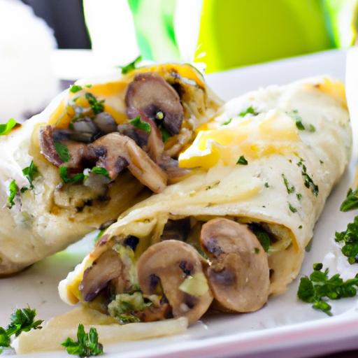 Delicious‍ Savory Crepes Stuffed with Flavorful Mushrooms