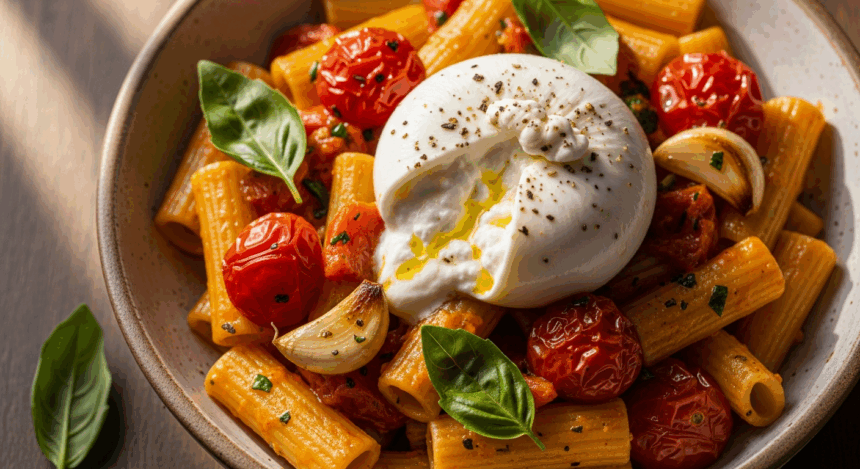 Burrata Meets Roasted Tomato Pasta