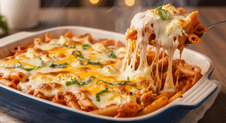 Five-Cheese Baked Penne: A Cheesy Comfort Classic