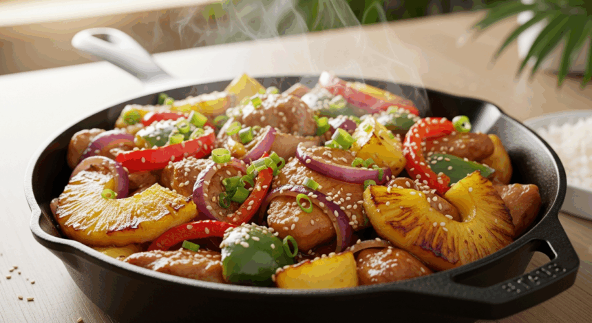 Tropical Delight: Hawaiian Chicken & Pineapple Skillet Recipe