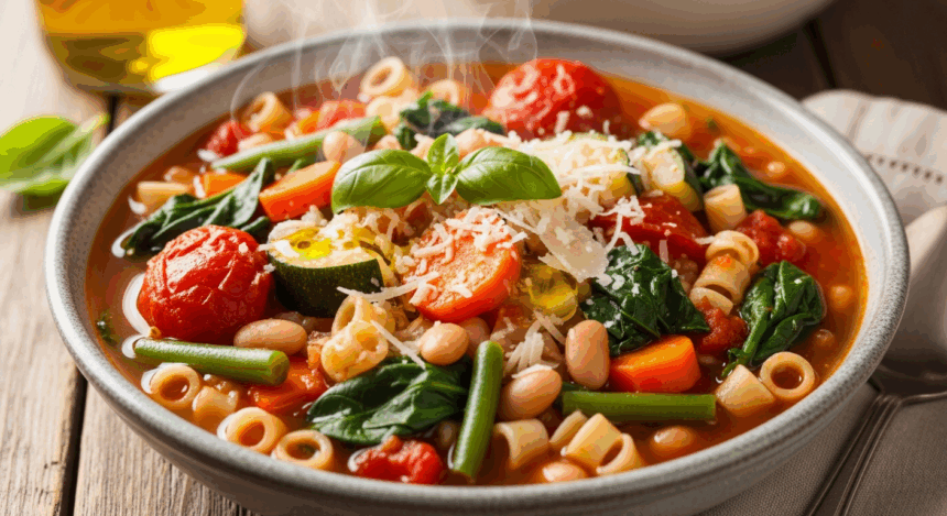 Hearty Vegetable Minestrone: A Colorful Bowl of Wellness