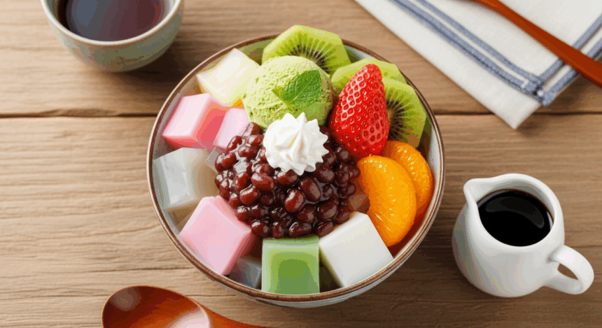 Japan's Jelly & Red Bean Dessert