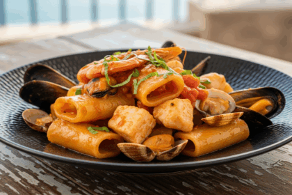 Savory Paccheri with Seafood Ragu: A Coastal Delight