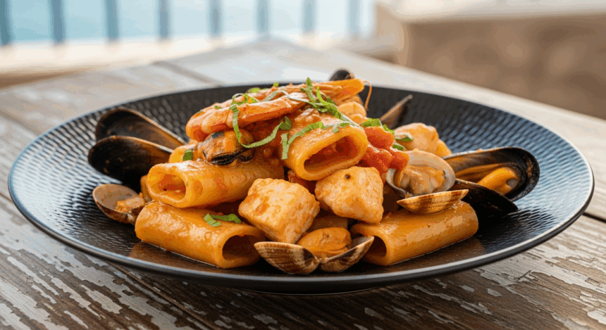 Savory Paccheri with Seafood Ragu: A Coastal Delight