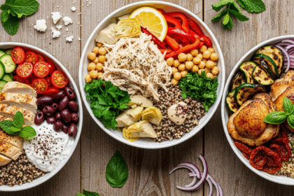 Vibrant Mediterranean Quinoa Bowls with Savory Chicken Recipes