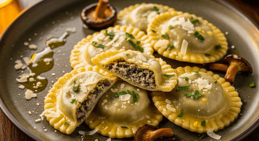 Savoring Mushroom Ravioli