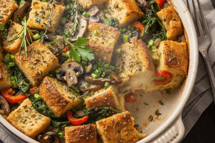 Vegan Savory Bread Pudding
