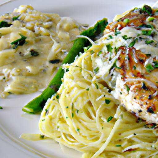 Zesty Chicken piccata Served Over Delicate Angel Hair Pasta