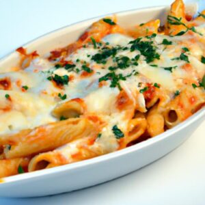 Baked Penne with Five Cheeses