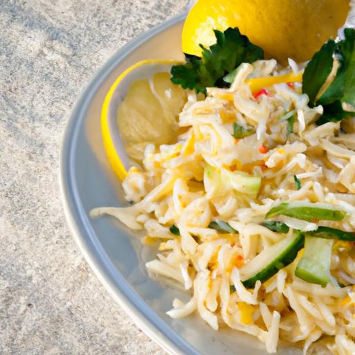 Bright and Zesty Orzo Salad with Feta and Lemon Twist