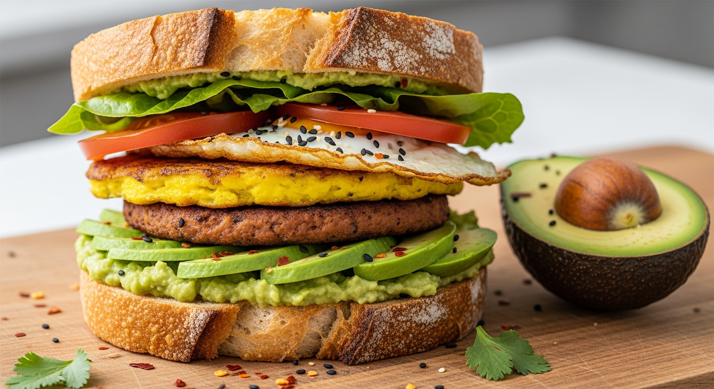 Rise and Shine: Delicious Vegan Avocado Breakfast Sandwich