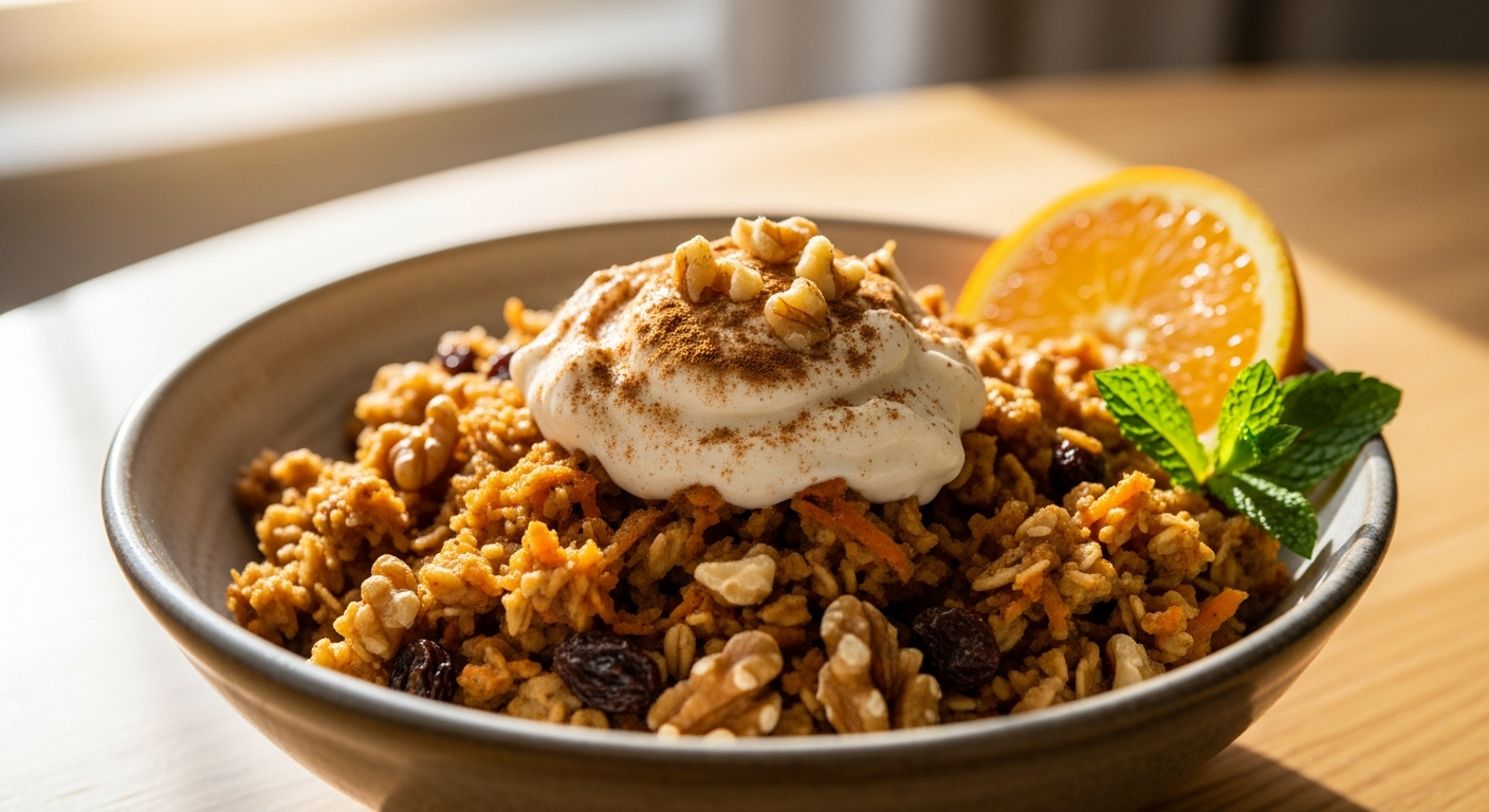 Hearty Vegan Carrot Cake Baked Oatmeal: A Wholesome Treat