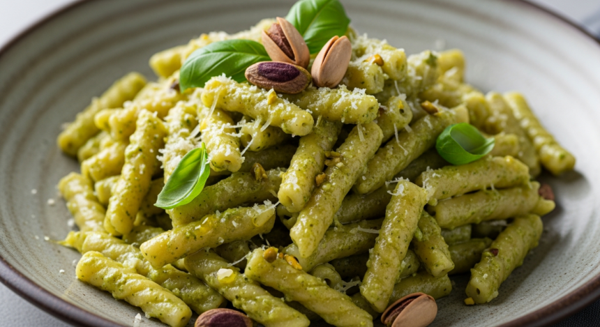 Casarecce with Creamy Pistachio Pesto