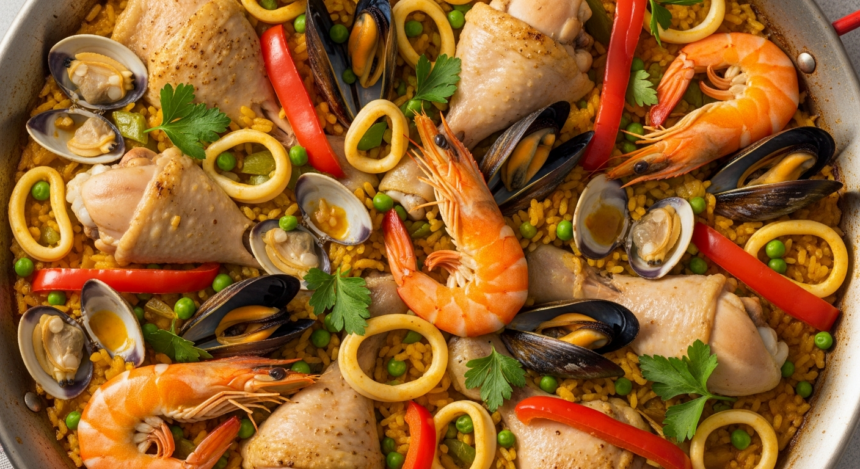 Chicken and Seafood Paella