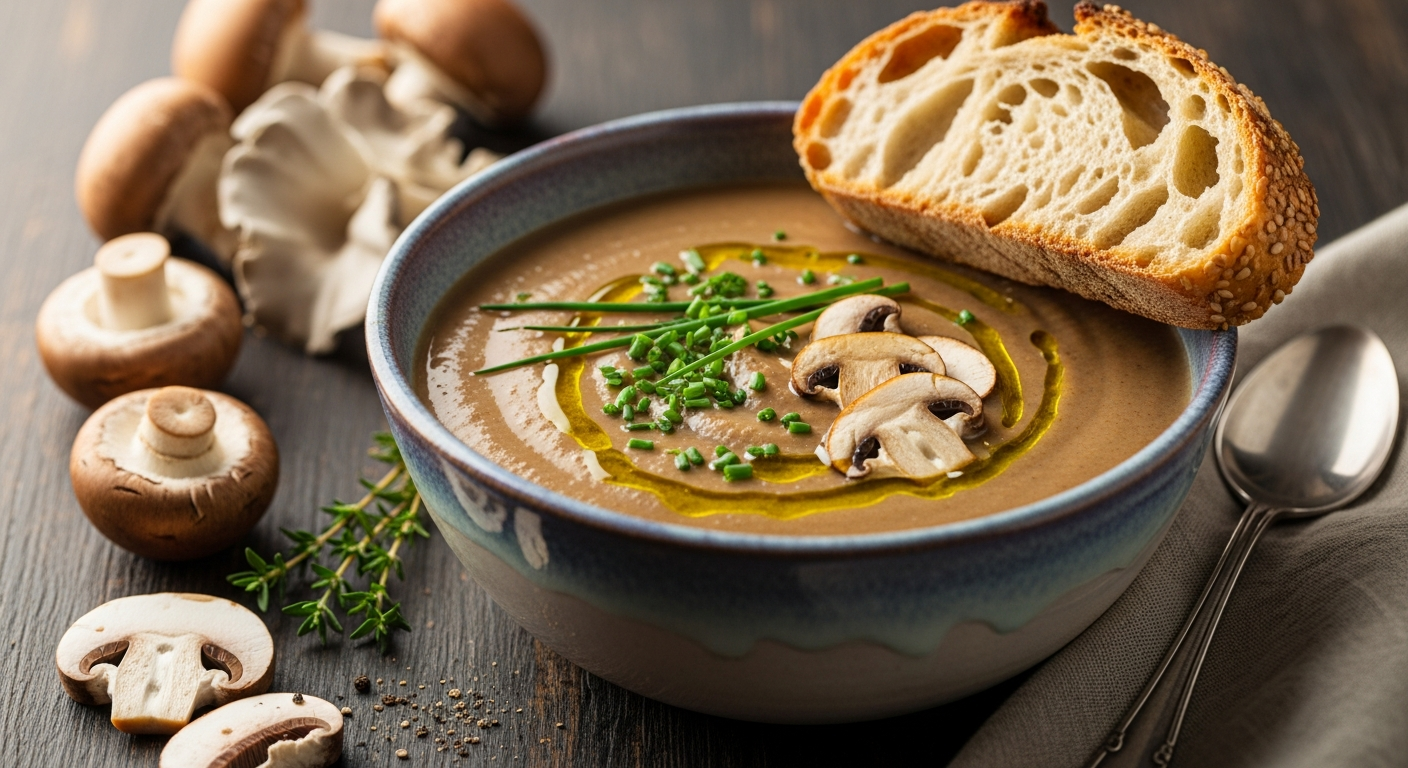 Velvety Gluten-Free Creamy Mushroom Soup Recipe Delight