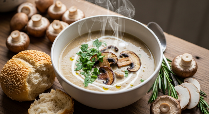 Velvety Gluten-Free Creamy Mushroom Soup Recipe Delight