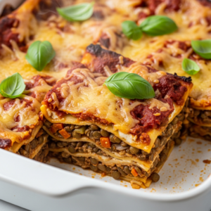 Hearty Gluten-Free Lasagna: Lentil Filling Delight
