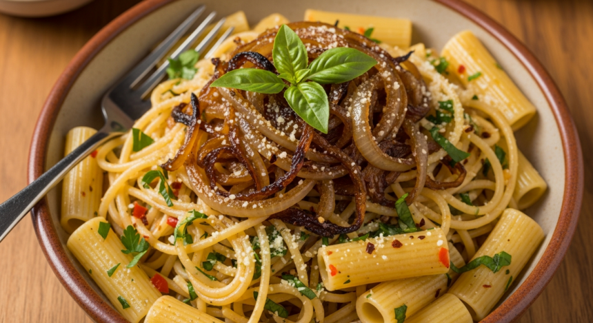 Savory Pasta Delight: Mastering Caramelized Onions