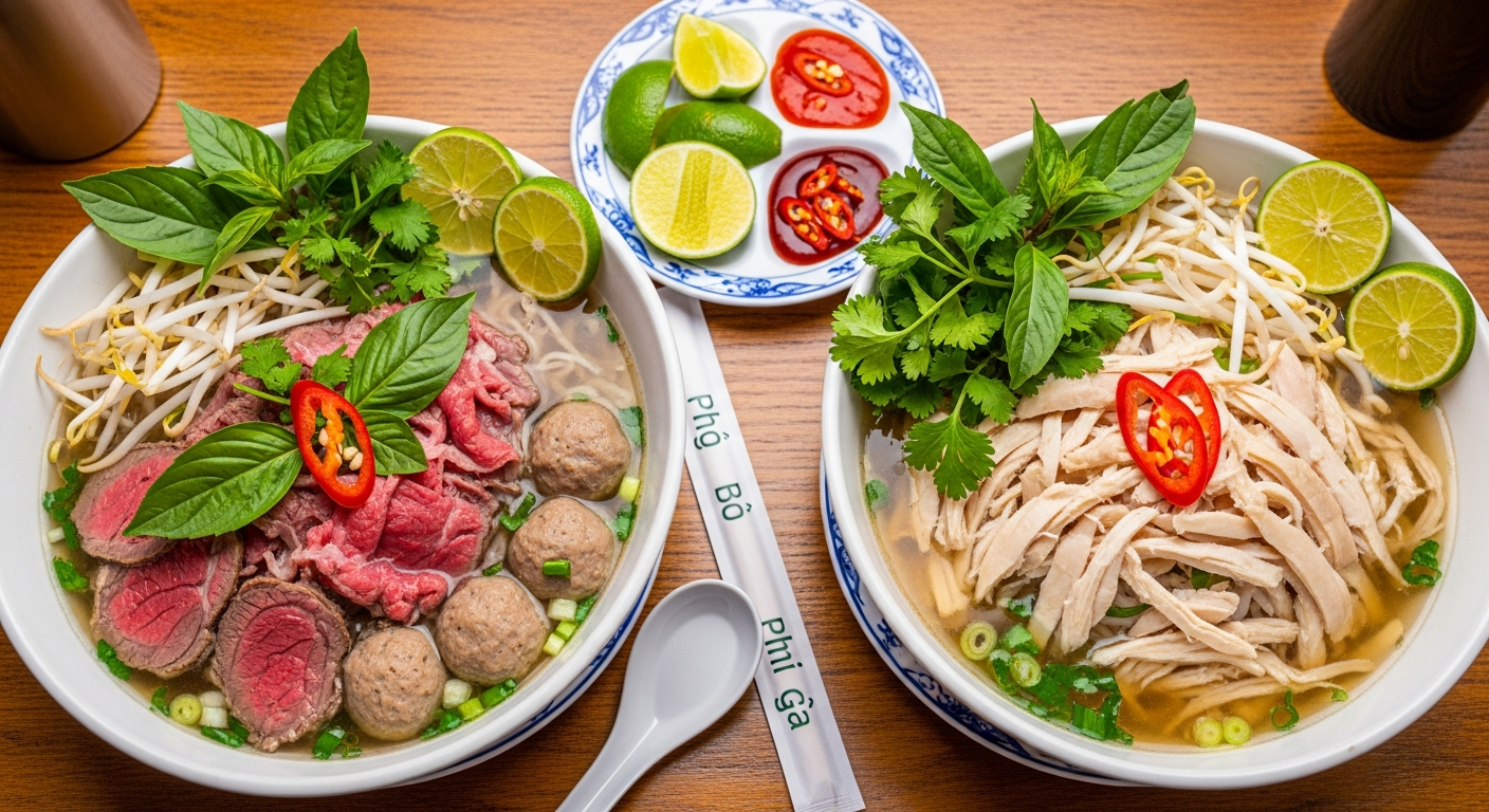 Pho Perfection: Exploring Vietnam's Iconic Beef & Chicken Bowls