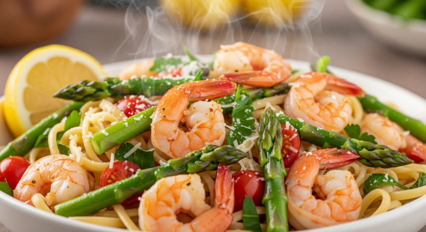 Speedy Shrimp & Asparagus Pasta: Fresh Flavor in Minutes