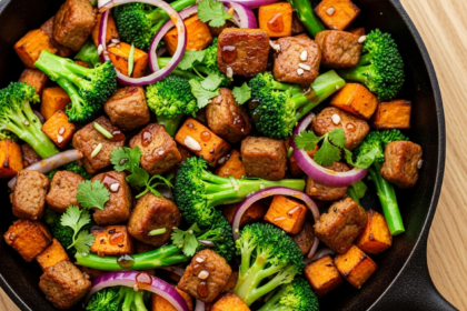 Savor the Flavor: Seitan and Sweet Potato Skillet Delight