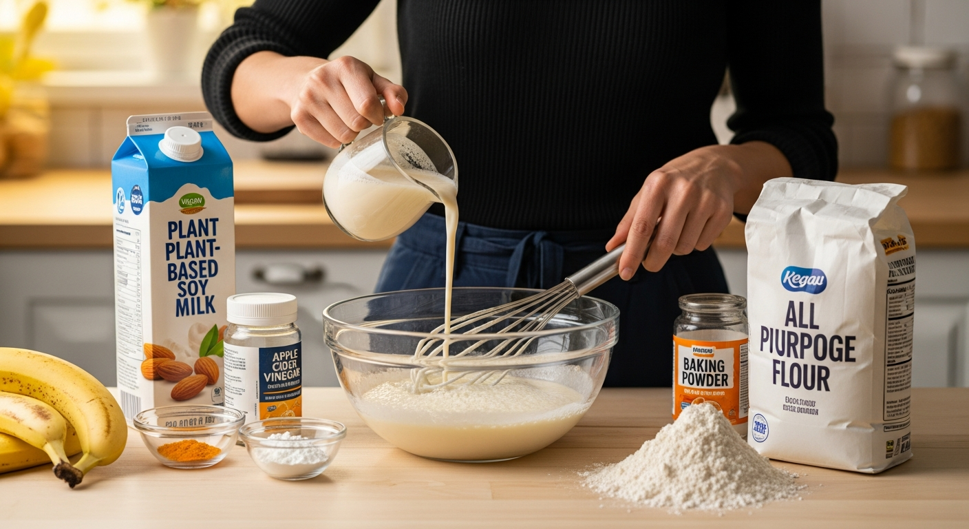 Fluffy Vegan Buttermilk Pancakes: A Plant-Based Breakfast Delight