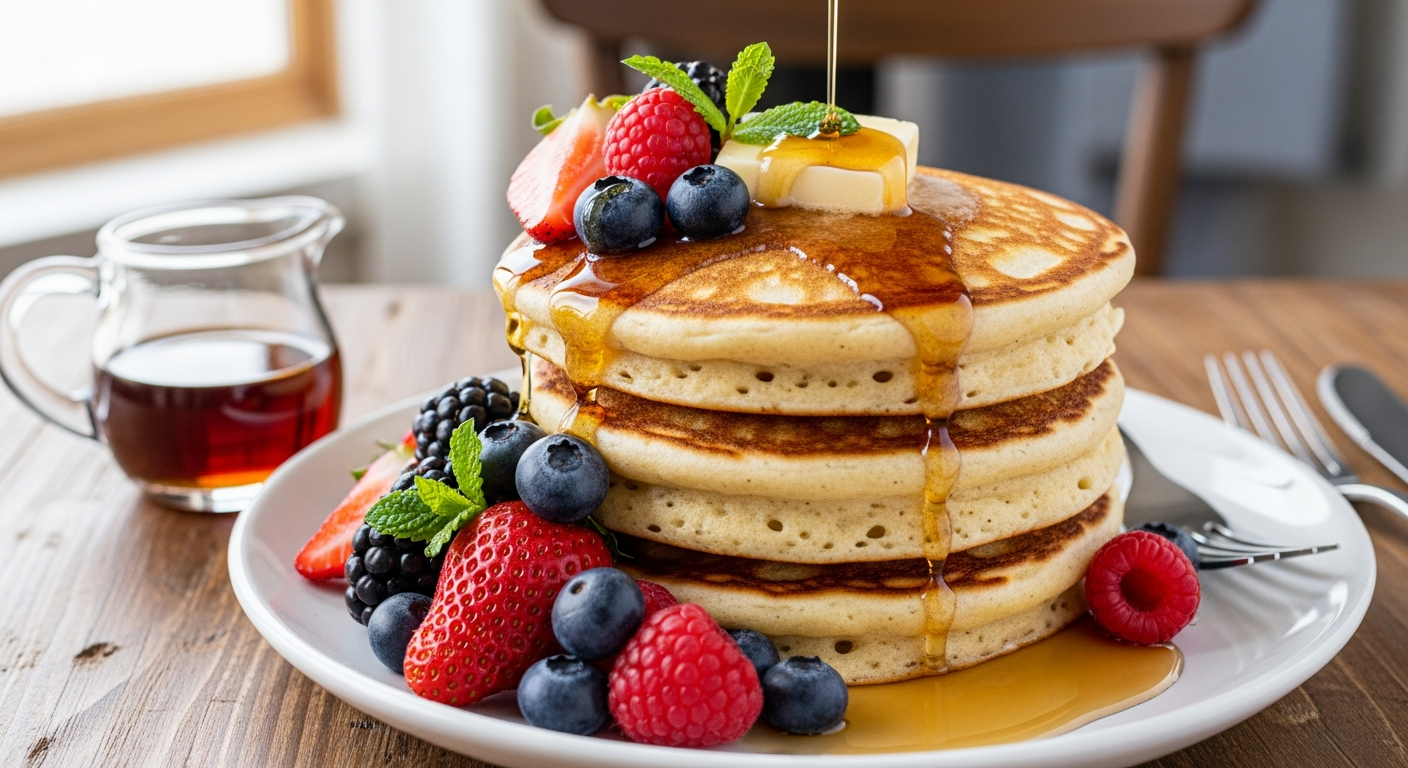 Fluffy Vegan Buttermilk Pancakes: A Plant-Based Breakfast Delight