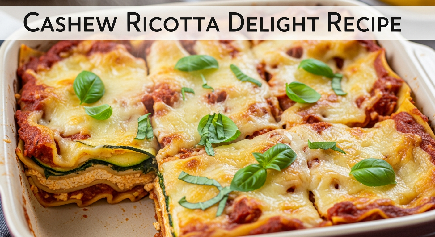 Creamy Vegan Lasagna: Cashew Ricotta Delight Recipe
