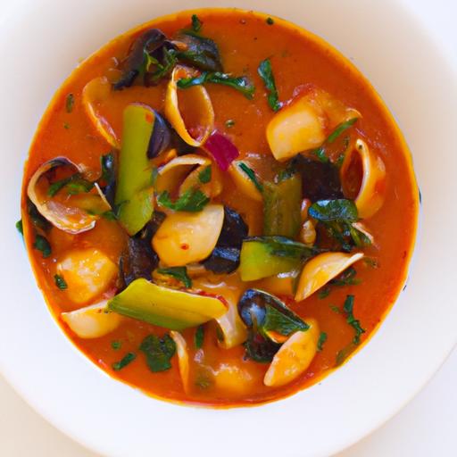 Hearty minestrone Delight with Tiny Pasta Shells Inside