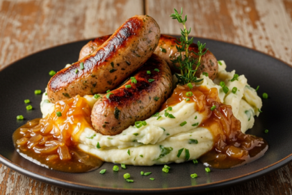 Bangers and Mash Reinvented: Savory Chicken Sausage Twist