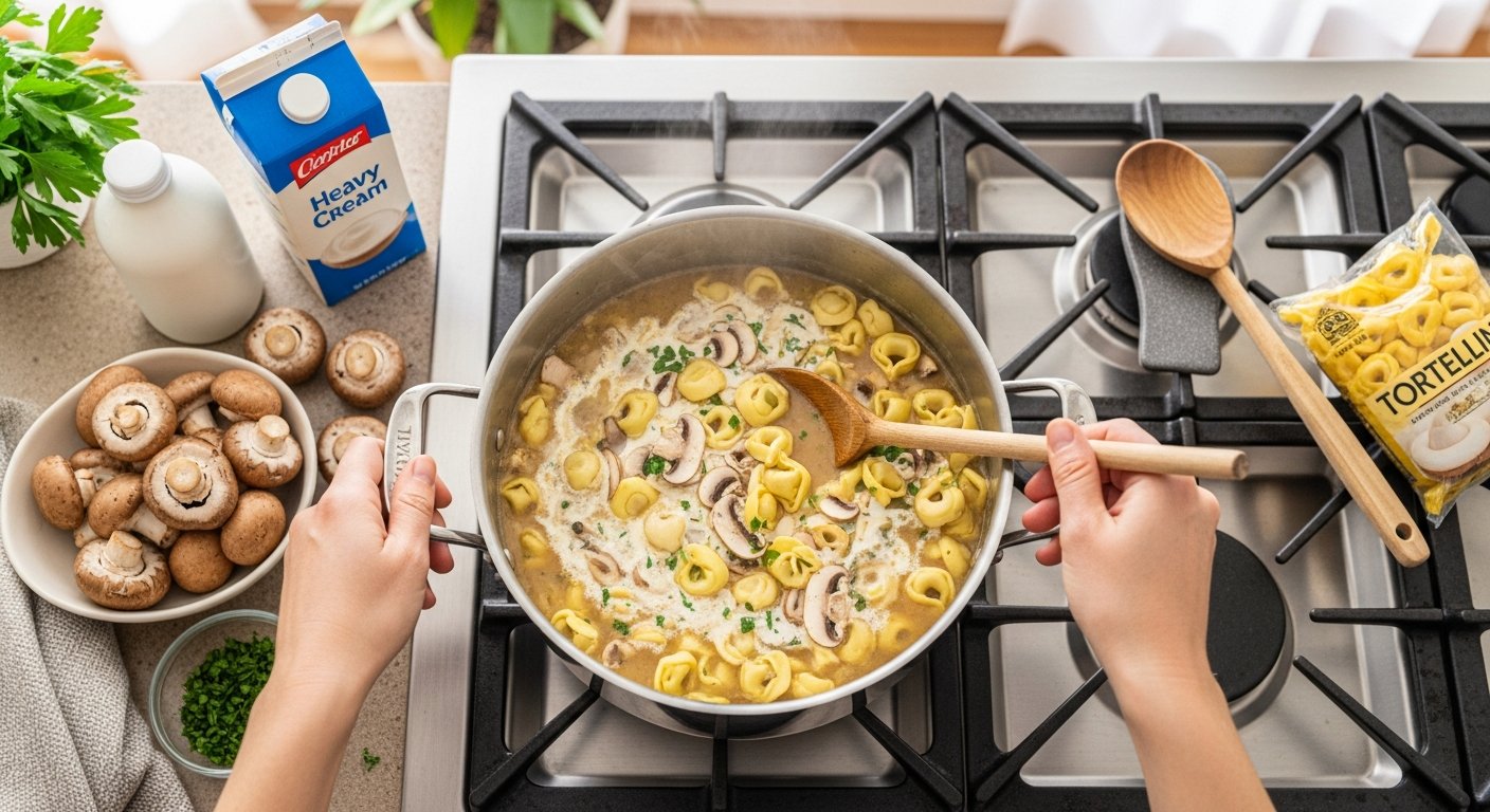 Mushroom Tortellini Soup