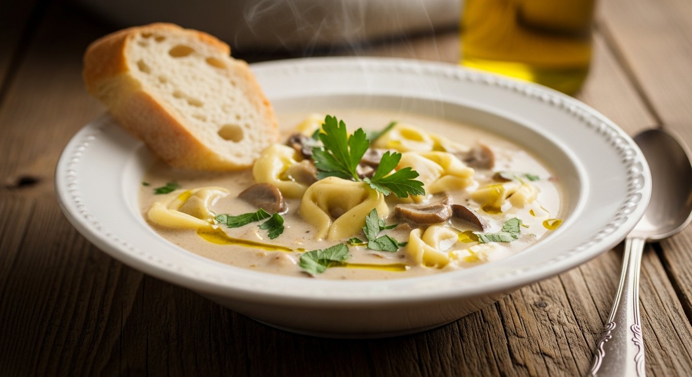 Mushroom Tortellini Soup