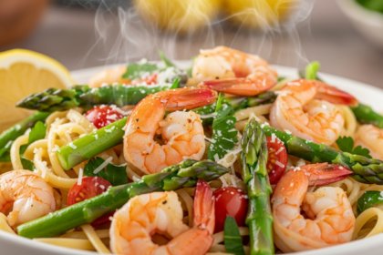 Speedy Shrimp & Asparagus Pasta: Fresh Flavor in Minutes