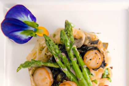 Seaside Delight: Crafting Perfect Scallop and Asparagus Pasta