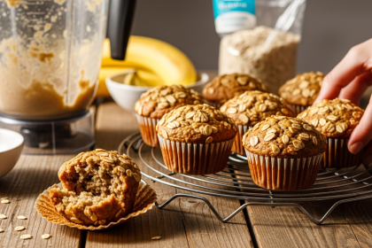 Whip Up Quick & Healthy Blender Banana Oat Muffins!