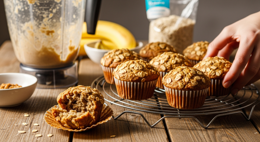 Whip Up Quick & Healthy Blender Banana Oat Muffins!
