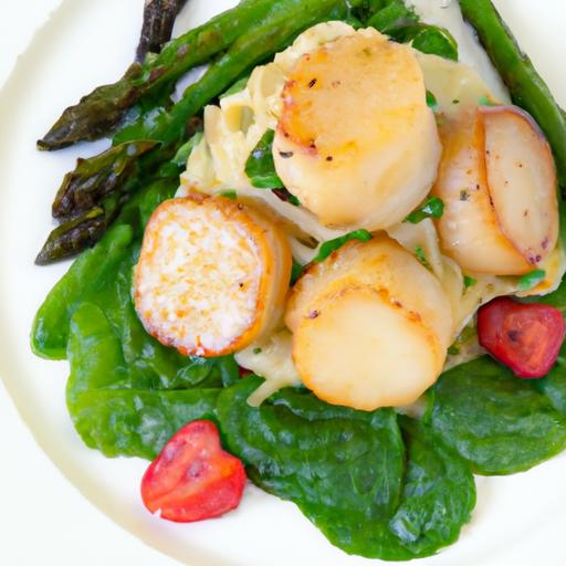 Seaside Delight: Crafting Perfect Scallop and Asparagus Pasta