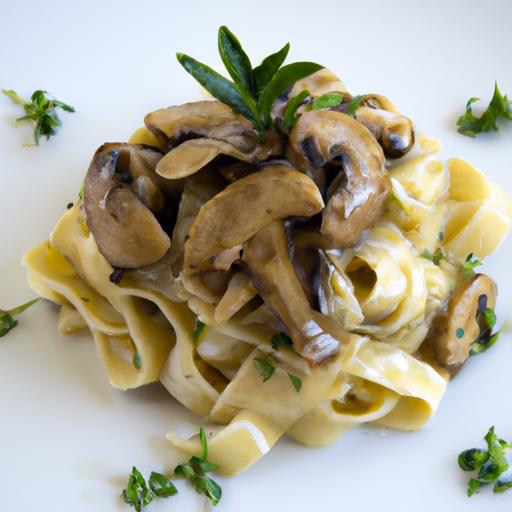 Savor the Elegance: Mushroom & Truffle Oil Tagliatelle Delight
