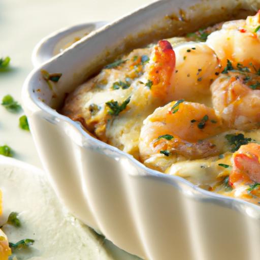 Golden ⁢Garlic Shrimp Gratin: A ⁢Savory Seafood Delight