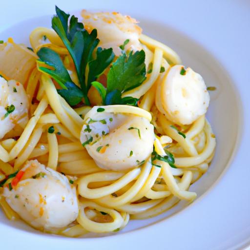 Zesty Scallop Pasta: A⁣ Lemony Garlic⁣ Seafood Delight