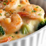 Golden Garlic Shrimp Gratin: A Savory Seafood Delight
